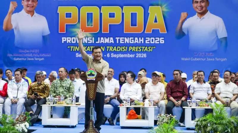 7.515 Atlet Ramaikan Popda Jateng 2026, Ahmad Luthfi Tekankan Sportivitas dan Karakter