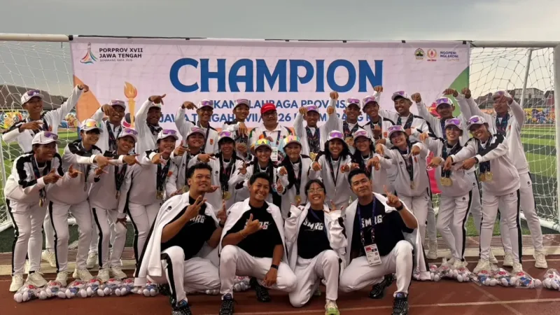 Kota Semarang Raih Juara Umum Drumband Porprov Jateng 2026 dengan Koleksi Empat Emas