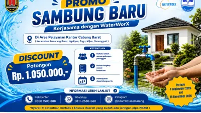 Tirta Moedal Beri Promo Sambung Baru hingga Rp1,05 Juta, Berlaku sampai Desember