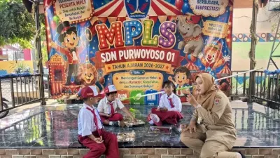 Hanya 3 Murid Baru, MPLS SDN Purwoyoso 01 Tetap Meriah