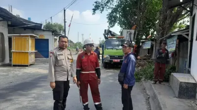 Antisipasi Pohon Tumbang, Disperkim Semarang Pangkas Dahan di Tlogosari