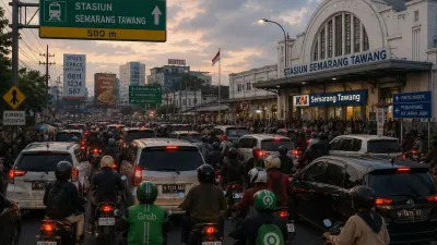 Ilustrasi Kemacetan Menuju Stasiun Tawang Semarang