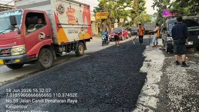 Viral di Medsos, DPU Semarang Kebut Perbaikan Jalan Kalipancur