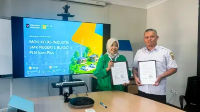 PLN Icon Plus buka Kelas Industri jurusan TJKT di SMK NU Hasyim Asyari 2 Kudus.