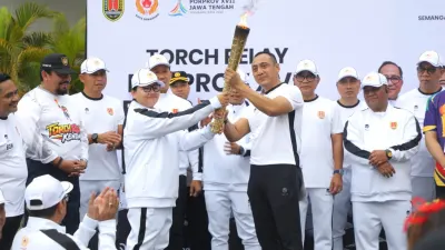 Agustina Terima Kirab Api Porprov Jateng 2026, Semarang Bidik Gelar Juara Umum