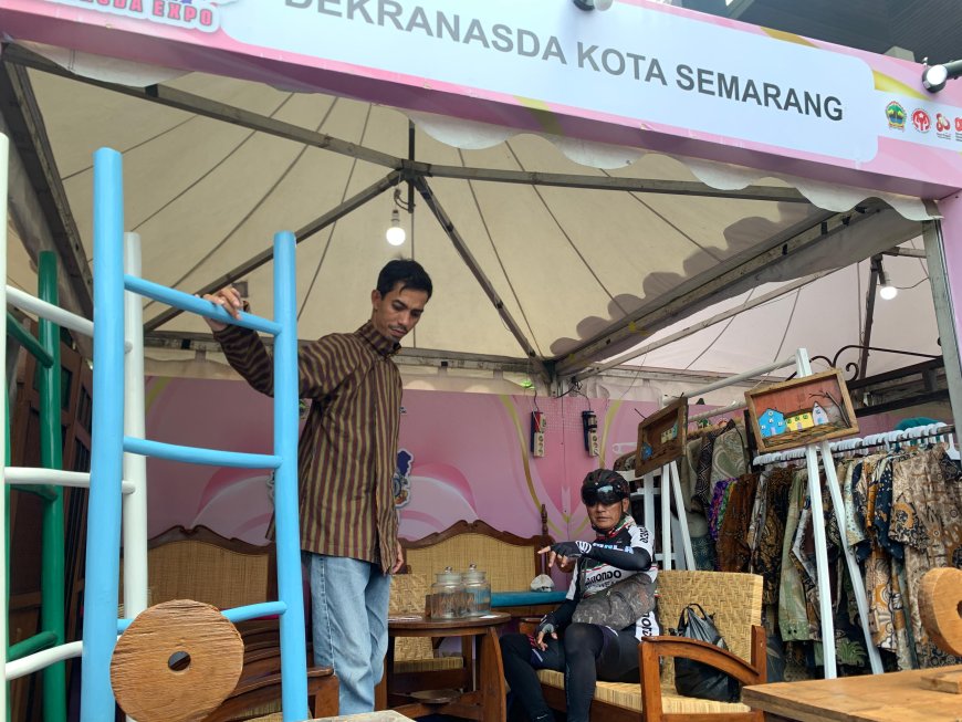 Furniture Upcycle Dekranasda Kota Semarang Ramaikan Pameran HUT ke-80 Jawa Tengah