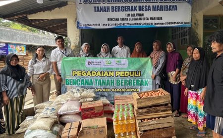 PT Pegadaian Salurkan Bantuan Bencana ke Desa Maribaya Purbalingga