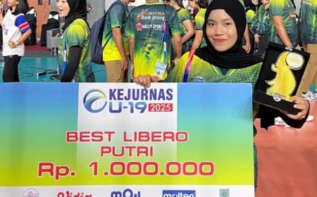 Mahasiswi USM Lulu Callista Aurellia Raih Best Libero di Kejurnas Voli Putri U-19