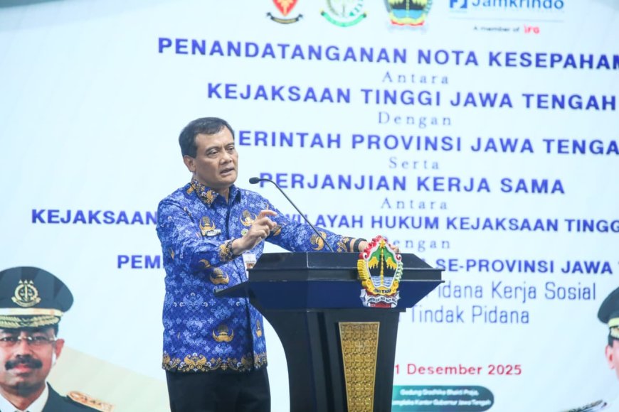 Pemprov Jateng–Kejati Sepakat Terapkan Pidana Kerja Sosial Mulai 2026