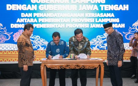 Pemprov Jateng dan Lampung Teken 11 Kerja Sama, Nilainya Rp832,3 Miliar per Tahun