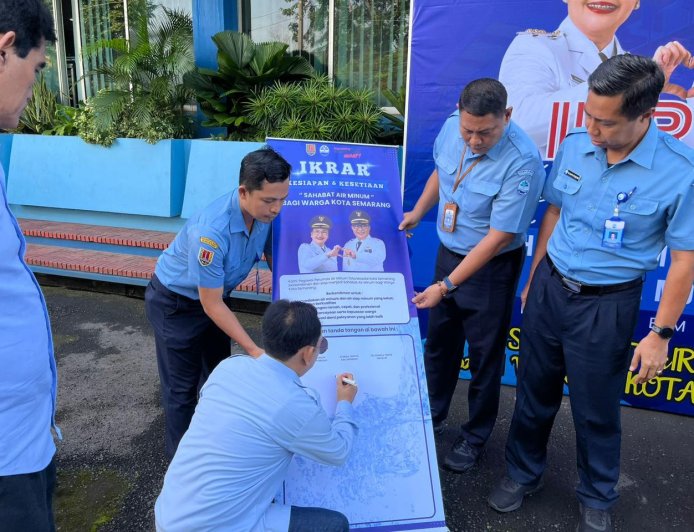 PDAM Tirta Moedal Semarang Teken Pakta Integritas, Tegaskan Komitmen Sahabat Air Minum