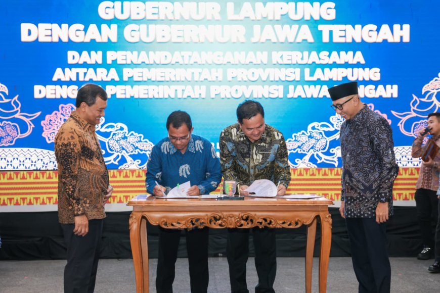 Pemprov Jateng dan Lampung Teken 11 Kerja Sama, Nilainya Rp832,3 Miliar per Tahun