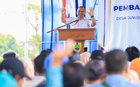 Resmikan Embung Plosorejo, Ahmad Luthfi Targetkan Petani Sragen Panen Tiga Kali Setahun