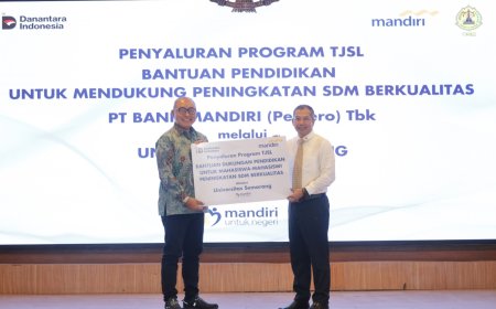 Bank Mandiri Bersama Universitas Semarang Salurkan Bantuan Pendidikan untuk Mahasiswa