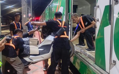 3.354 Motor Diangkut lewat Program Motis Lebaran 2026 di Daop 4 Semarang