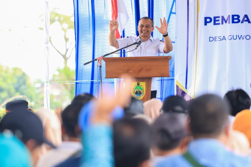 Resmikan Embung Plosorejo, Ahmad Luthfi Targetkan Petani Sragen Panen Tiga Kali Setahun