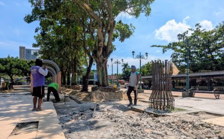 Perbaiki Kerusakan, Pemkab Rembang Fokus Benahi Sementara Alun-Alun Sisi Timur