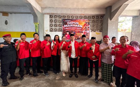 Dapur Marhen PDIP Kota Semarang Bagikan 500 Porsi Makan Gratis dan Layanan Kesehatan untuk Warga