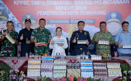 Pemkot Semarang–Bea Cukai Musnahkan Rokok Ilegal dan Miras