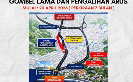 Jalan Gombel Lama Ditutup, Pemkot Semarang Terapkan Rekayasa Lalu Lintas hingga 7 Bulan