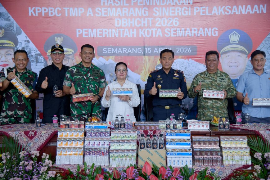 Pemkot Semarang–Bea Cukai Musnahkan Rokok Ilegal dan Miras