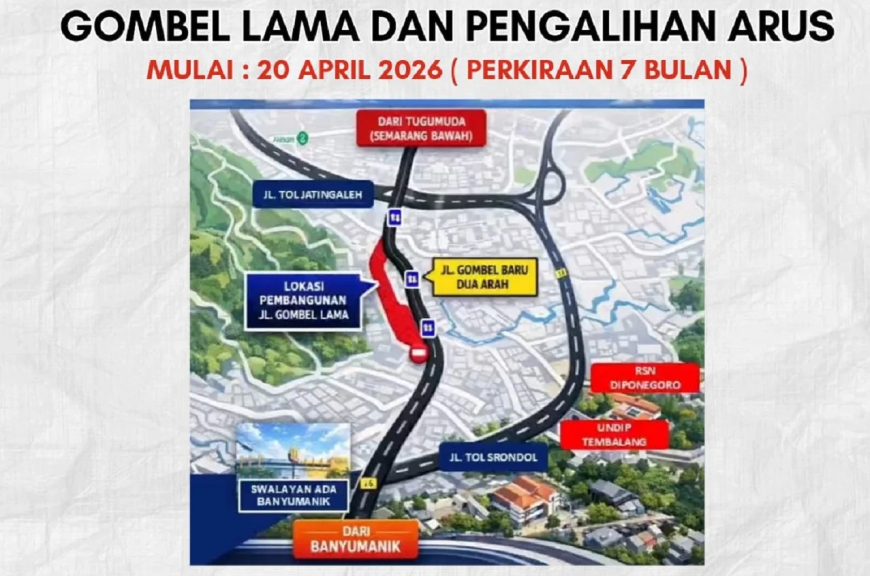Jalan Gombel Lama Ditutup, Pemkot Semarang Terapkan Rekayasa Lalu Lintas hingga 7 Bulan