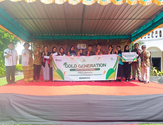 Dukungan Pendidikan dan Literasi Finansial, Pegadaian Salurkan Beasiswa di SMK Negeri 6 Surakarta