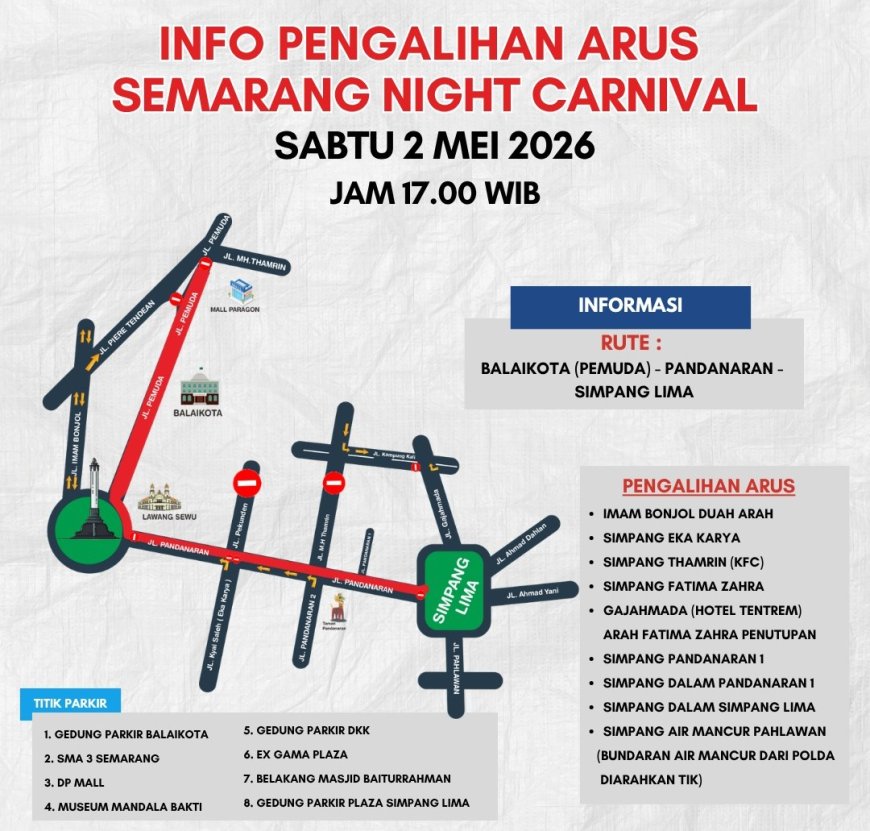 SNC 2026 Digelar Besok, Ini Jadwal dan Rekayasa Lalu Lintas di Kota Semarang