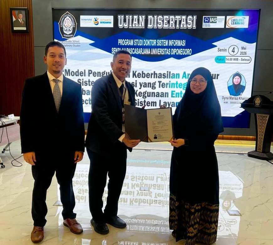 Dosen Unmul Raih Doktor Cumlaude di Undip, Kembangkan Model Sukses Arsitektur Sistem Informasi