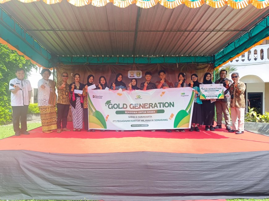 Dukungan Pendidikan dan Literasi Finansial, Pegadaian Salurkan Beasiswa di SMK Negeri 6 Surakarta