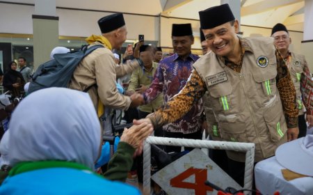 Sambut Jemaah Haji Kloter Pertama, Ahmad Luthfi Ajak Jaga Kemabruran Sepulang dari Tanah Suci