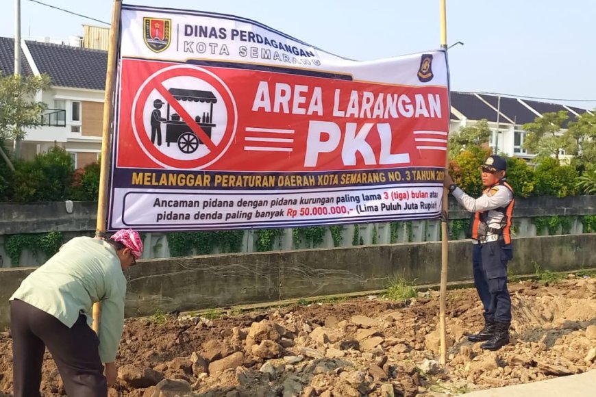 Pemkot Semarang Sikat PKL dan Parkir Liar di Kawasan Madukoro, Area Samping The Park Mall Ditertibkan