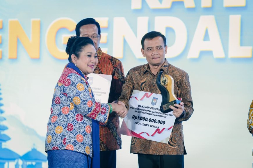 Jawa Tengah Raih Penghargaan Pengendalian Inflasi Terbaik, Ahmad Luthfi Tegaskan Pentingnya Kolaborasi Daerah