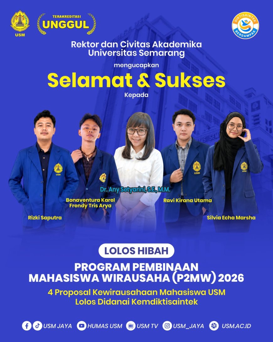 Empat Proposal Bisnis Mahasiswa USM Raih Pendanaan Kemdiktisaintek 2026